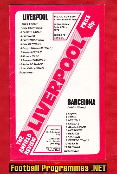 liverpool v barcelona 1976